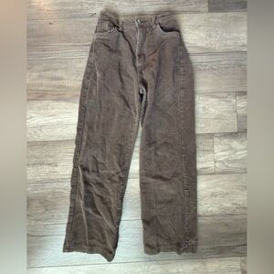 Classic Brown Straight Leg Corduroy Pants